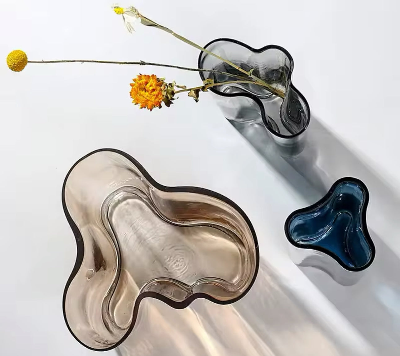 Marine Glass Vase Short